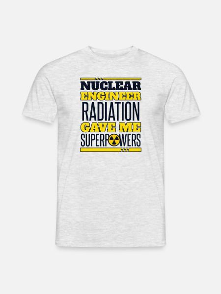 Strahlung verlieh mir Superkräfte Urannuklear - Männer T-Shirt - Grau meliert