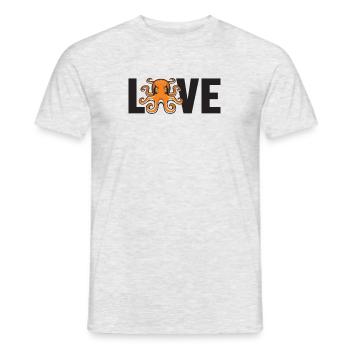 Octopus Love Octopodes Octopoda Cephalopoda Lover - Men's T-Shirt - heather grey - Front - AI Model Male 178 dark (178cm)