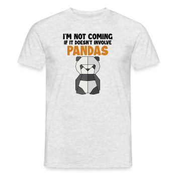 Ne pas venir si cela n’implique pas l’ami des pandas - T-shirt homme - gris chiné - Devant - AI Model Male 178 dark (178cm)