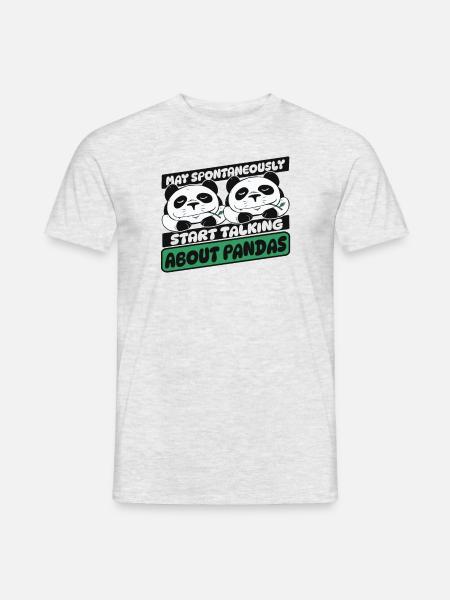 Fang spontan an, über Panda Friend zu sprechen - Männer T-Shirt - Grau meliert