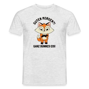 Guten Morgen Ganz Dünnes Eis Renard roux Canidés - T-shirt homme - gris chiné - Devant - AI Model Male 178 dark (178cm)