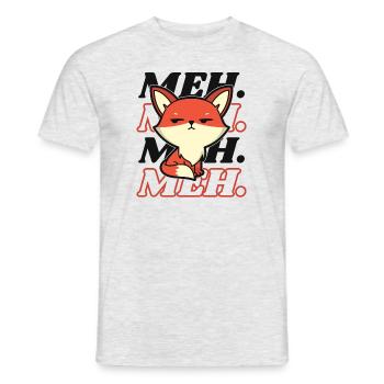 Meh Caninae Red Fox Canidae Fox Lover Fox - Men's T-Shirt - heather grey - Front - AI Model Male 178 dark (178cm)