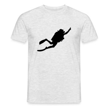 diver - Men's T-Shirt - heather grey - Front - AI Model Male 178 dark (178cm)