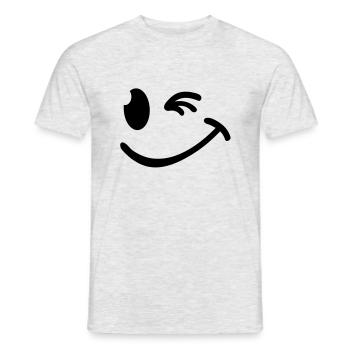 cool_face__f1 - T-shirt homme - gris chiné - Devant - AI Model Male 178 dark (178cm)