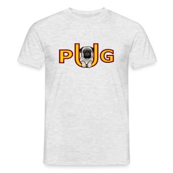 Mops - Mops - Männer T-Shirt - Grau meliert - Vorne - AI Model Male 178 dark (178cm)