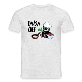 Panda Koch - T-shirt homme - gris chiné - Devant - AI Model Male 178 dark (178cm)