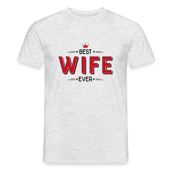 Ehefrau - Männer T-Shirt - Grau meliert - Vorne - AI Model Male 178 dark (178cm)