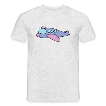 Flugzeug - Männer T-Shirt - Grau meliert - Vorne - AI Model Male 178 dark (178cm)