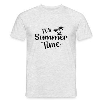 It's Summer Time - Men's T-Shirt - heather grey - Front - AI Model Male 178 dark (178cm)