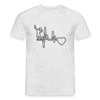 Raquettes de tennis Joueurs de tennis Clubs de tennis - T-shirt homme - gris chiné - Devant - AI Model Male 178 dark (178cm)