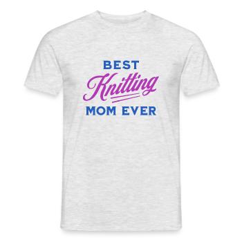 Knitting Mama - Mother's Day - Funny Shirt - Men's T-Shirt - heather grey - Front - AI Model Male 178 dark (178cm)