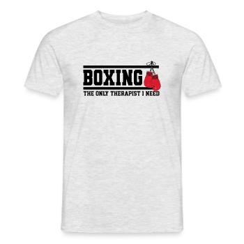 je peux pas j'ai BOXE BEST-SELLER 🌟🌟 - T-shirt homme - gris chiné - Devant - AI Model Male 178 dark (178cm)