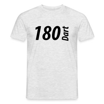 dart 180, darten - Männer T-Shirt - Grau meliert - Vorne - AI Model Male 178 dark (178cm)