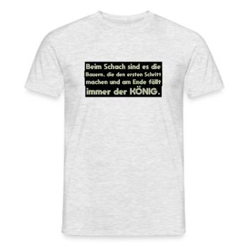 Bauer Spruch - Männer T-Shirt - Grau meliert - Vorne - AI Model Male 178 dark (178cm)