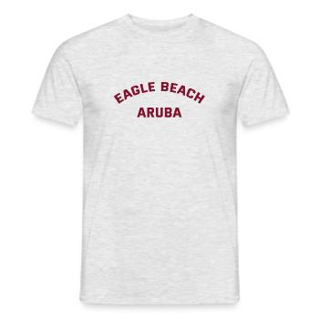 Eagle Beach - Aruba - Oranjestad - Dutch Caribbean - Men's T-Shirt - heather grey - Front - AI Model Male 178 dark (178cm)