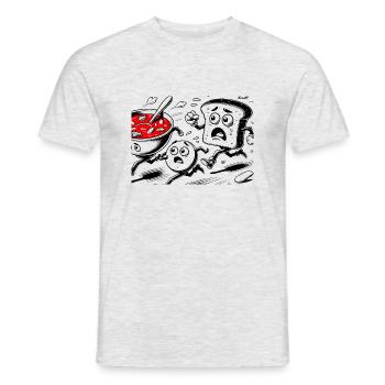Borsch rennt - Männer T-Shirt - Grau meliert - Vorne - AI Model Male 178 dark (178cm)
