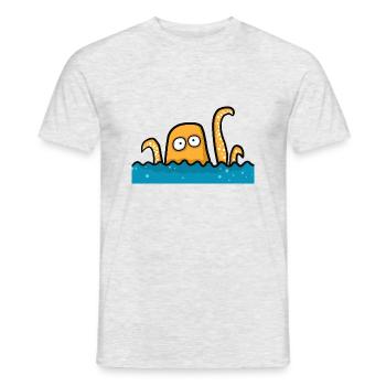 Giant octopus - Men's T-Shirt - heather grey - Front - AI Model Male 178 dark (178cm)