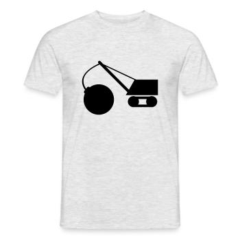 abrissbirne_1c - T-shirt homme - gris chiné - Devant - AI Model Male 178 dark (178cm)