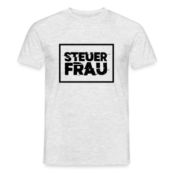 Steuerfrau - Männer T-Shirt - Grau meliert - Vorne - AI Model Male 178 dark (178cm)