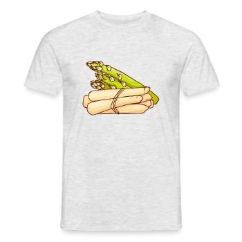 Vegetable asparagus Common asparagus Green Green - Men's T-Shirt - heather grey - Front - AI Model Male 178 dark (178cm)