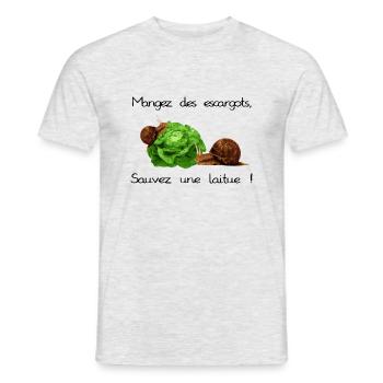 Snails - Men's T-Shirt - heather grey - Front - AI Model Male 178 dark (178cm)