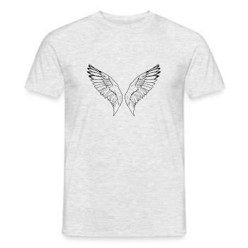 ailes,wings,angel,ange - T-shirt homme - gris chiné - Devant - AI Model Male 178 dark (178cm)