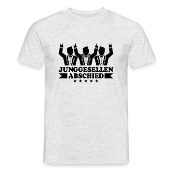 junggesellenabschied_f1 - T-shirt homme - gris chiné - Devant - AI Model Male 178 dark (178cm)