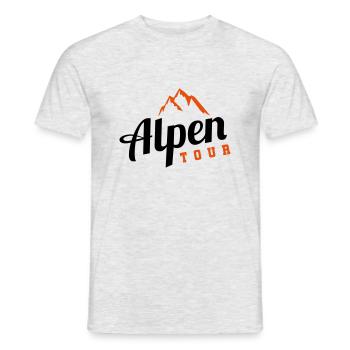 alpen tour design - Männer T-Shirt - Grau meliert - Vorne - AI Model Male 178 dark (178cm)