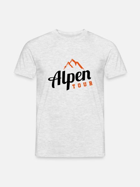 alpen tour design - Männer T-Shirt - Grau meliert