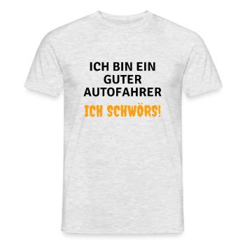 Ich bin ein guter Autofahrer Ich schwörs! - Männer T-Shirt - Grau meliert - Vorne - AI Model Male 178 dark (178cm)