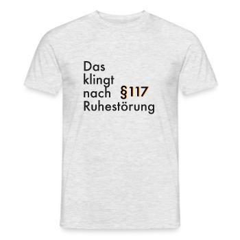Ruhestörung - Männer T-Shirt - Grau meliert - Vorne - AI Model Male 178 dark (178cm)