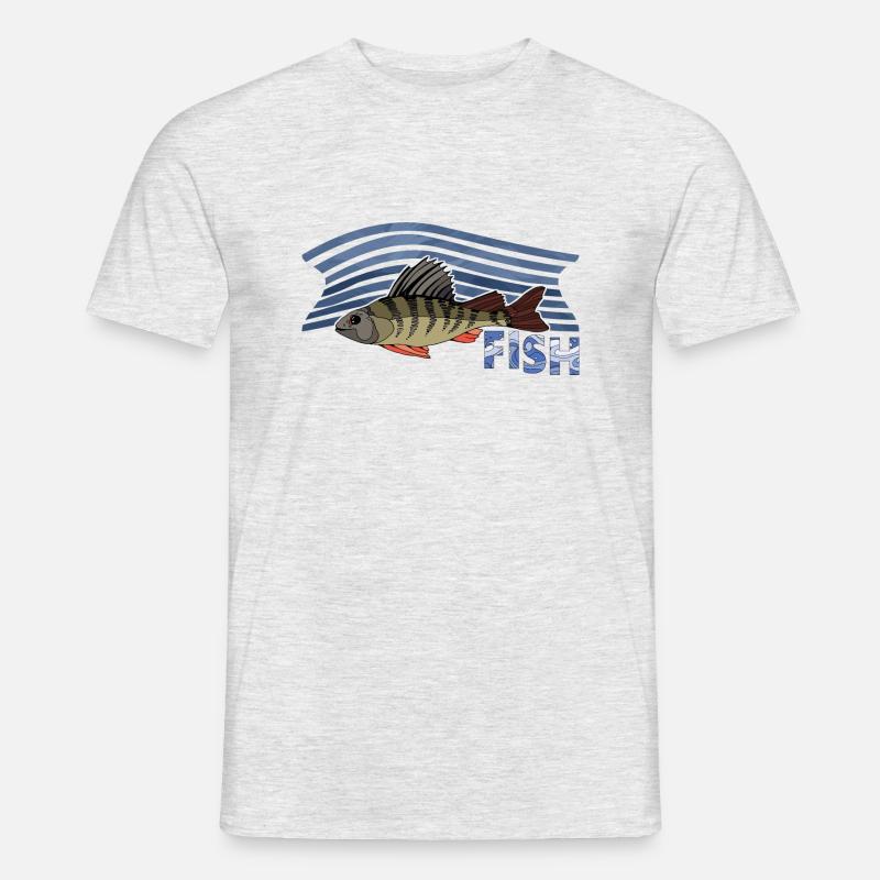 Fisch - Männer T-Shirt - Grau meliert