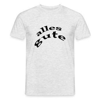 alles gute - Männer T-Shirt - Grau meliert - Vorne - AI Model Male 178 dark (178cm)