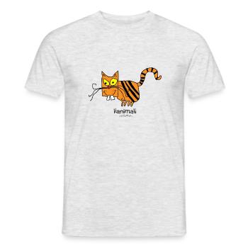Gato loco - Männer T-Shirt - Grau meliert - Vorne - AI Model Male 178 dark (178cm)