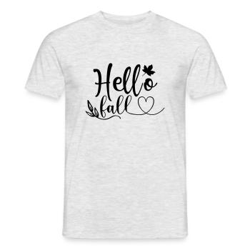 Bonjour l’automne 01 - T-shirt homme - gris chiné - Devant - AI Model Male 178 dark (178cm)