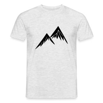 Montagnes Randonnée Montagne Aventure Vecteur de voyage gratuit 3 - T-shirt homme - gris chiné - Devant - AI Model Male 178 dark (178cm)