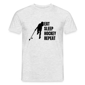 Feldhockey Hockeyspieler Hockey Unihockey Geschenk - Männer T-Shirt - Grau meliert - Vorne - AI Model Male 178 dark (178cm)