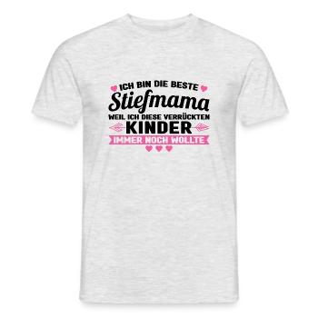 Stiefmama Familie Stiefmamas Geschenk - Männer T-Shirt - Grau meliert - Vorne - AI Model Male 178 dark (178cm)