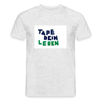 Tape dein Leben - Männer T-Shirt - Grau meliert - Vorne - AI Model Male 178 dark (178cm)
