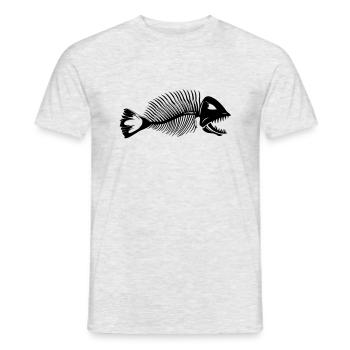 piranha - Men's T-Shirt - heather grey - Front - AI Model Male 178 dark (178cm)