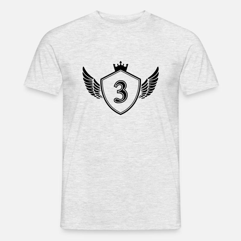 wappen 3 - Männer T-Shirt - Grau meliert