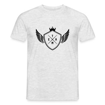 Équipe des armoiries - T-shirt homme - gris chiné - Devant - AI Model Male 178 dark (178cm)