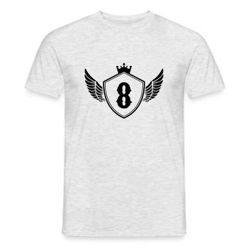 Armoiries 8 - T-shirt homme - gris chiné - Devant - AI Model Male 178 dark (178cm)