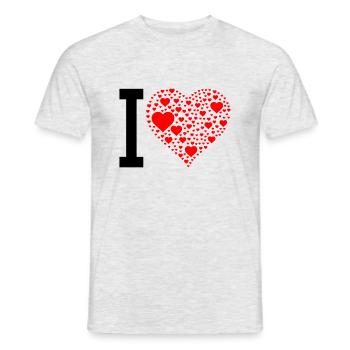 i love design 2 - Männer T-Shirt - Grau meliert - Vorne - AI Model Male 178 dark (178cm)