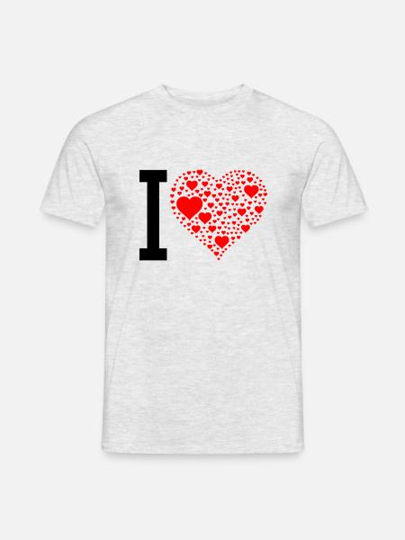 i love design 2 - Men's T-Shirt - heather grey