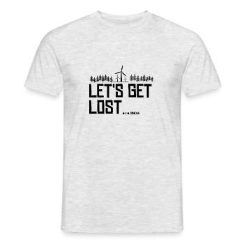 Let's get lost - Männer T-Shirt - Grau meliert - Vorne - AI Model Male 178 dark (178cm)