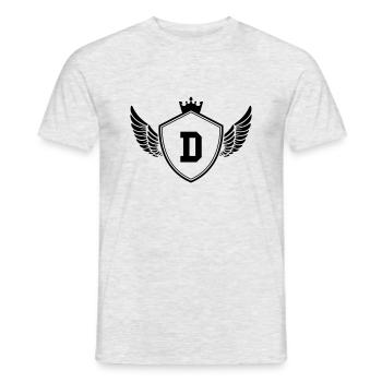 wappen D - Männer T-Shirt - Grau meliert - Vorne - AI Model Male 178 dark (178cm)