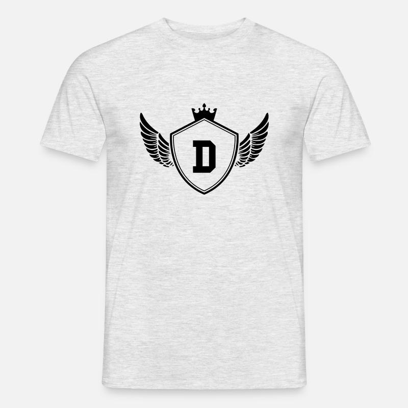 wappen D - Männer T-Shirt - Grau meliert