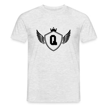 wappen Q - Männer T-Shirt - Grau meliert - Vorne - AI Model Male 178 dark (178cm)