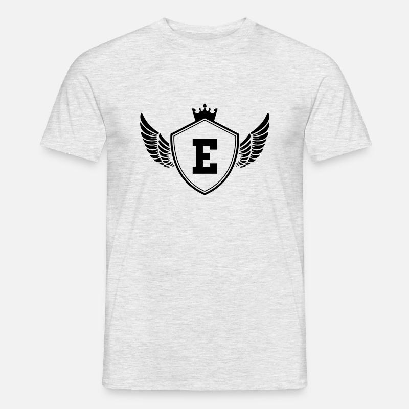 wappen E - Männer T-Shirt - Grau meliert